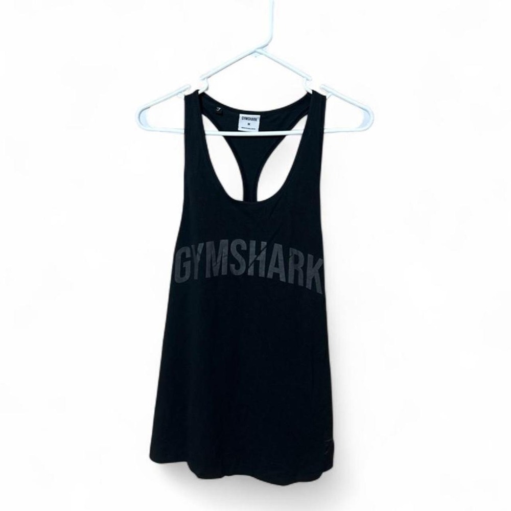 Black Gymshark racerback tank top - M
